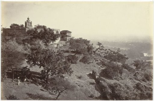 View of the Parvati temple complex in Pune, Maharashtra, India