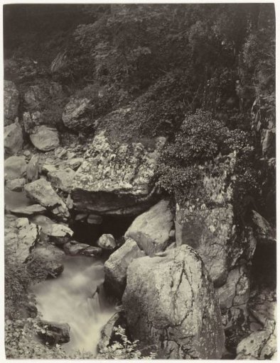 Landscape with Rocks and Waterfall