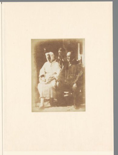 Two unknown women and a man, possibly named Laidlaw, in Newhaven, Edinburgh