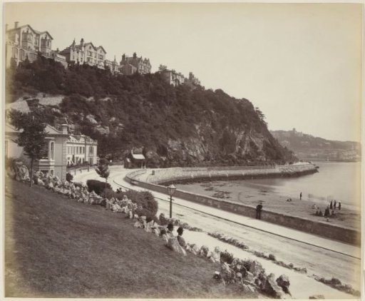Rocky Coast with Houses in Great Britain