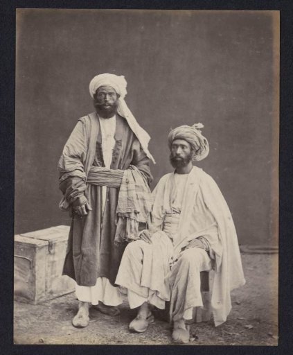Studio Portrait of Two Unknown Afghan Men