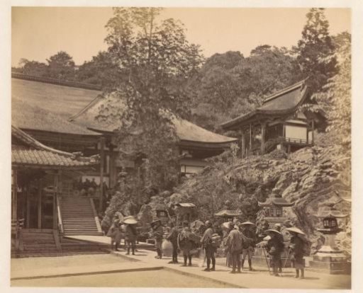 Japanese People at a Temple Complex in Japan