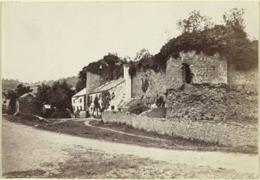 View of the Ruins of a City Wall with Attached Houses
