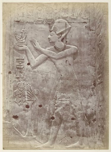 Relief on the temple of Seti I in Abydos, Egypt