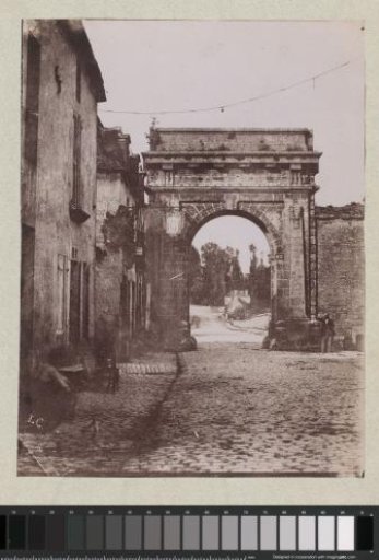 View of a gate from a courtyard