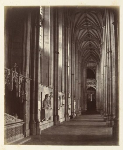 View in the side aisle of Canterbury Cathedral