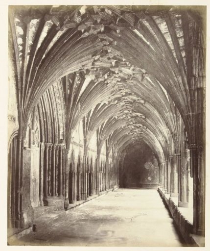 View in the cloister of Canterbury Cathedral