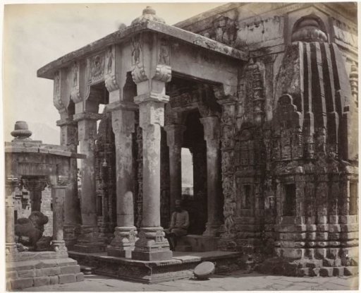 Porch of the Shiva temple at Baijnath, Himachal Pradesh, India