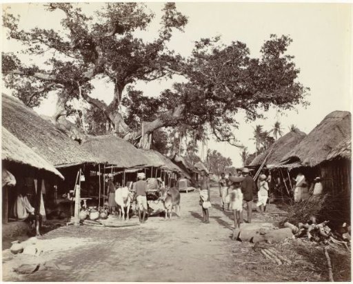 View of a market, Bengal, India