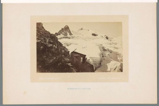 View of the Bossons Glacier in the Mont Blanc massif (part of the Grands Mulets route)