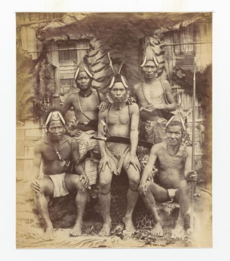 Group portrait of a group of unknown men, possibly from South America