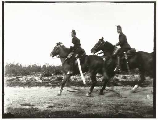 Yellow Riders of the Artillery on Horseback