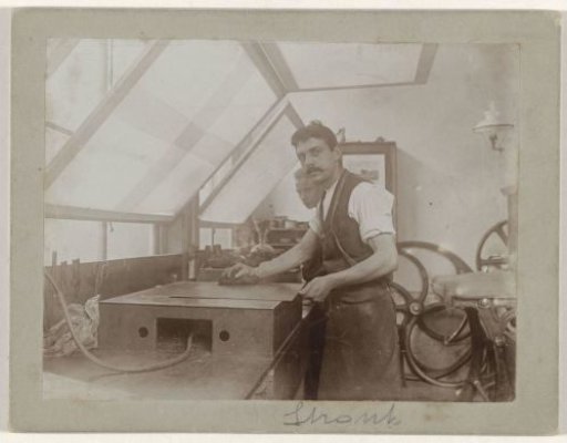 Stump in the Etching Studio