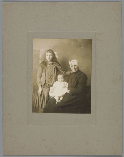 Woman with two children