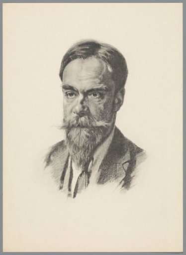 Reproduction after a chalk drawing with a portrait of Frans Coenen Jr.