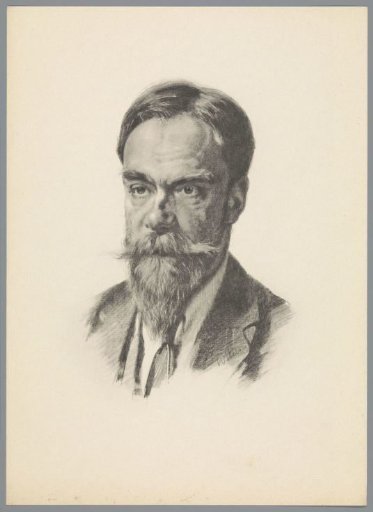Reproduction after a chalk drawing with a portrait of Frans Coenen Jr.