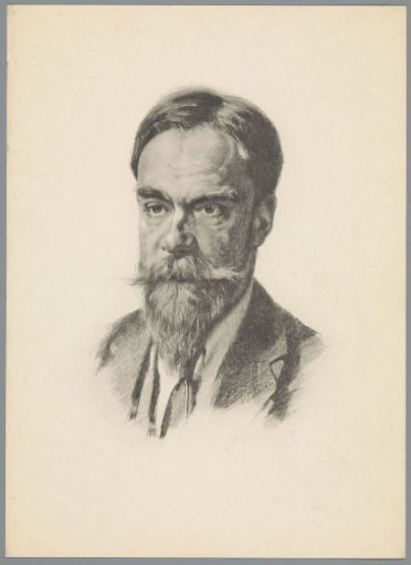 Reproduction after a chalk drawing with a portrait of Frans Coenen Jr.