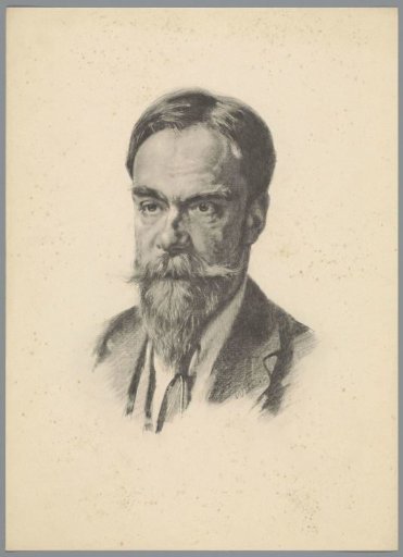 Reproduction after a chalk drawing with a portrait of Frans Coenen Jr.