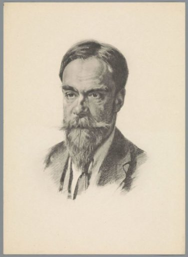 Reproduction after a chalk drawing with a portrait of Frans Coenen Jr.