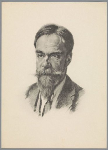 Reproduction after a chalk drawing with a portrait of Frans Coenen Jr.