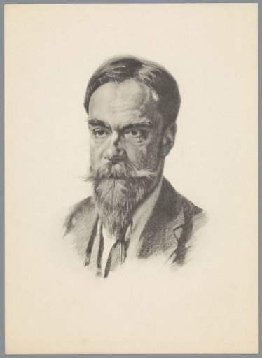 Reproduction after a chalk drawing with a portrait of Frans Coenen Jr.