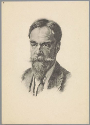 Reproduction after a chalk drawing with a portrait of Frans Coenen Jr.