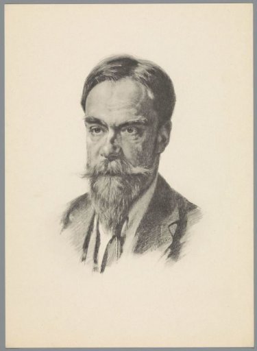 Reproduction after a chalk drawing with a portrait of Frans Coenen Jr.
