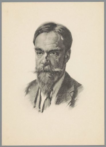 Reproduction after a chalk drawing with a portrait of Frans Coenen Jr.