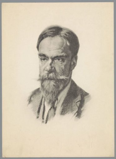 Reproduction after a chalk drawing with a portrait of Frans Coenen Jr.