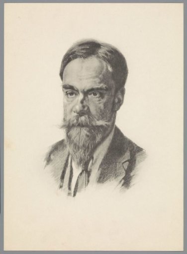 Reproduction after a chalk drawing with a portrait of Frans Coenen Jr.