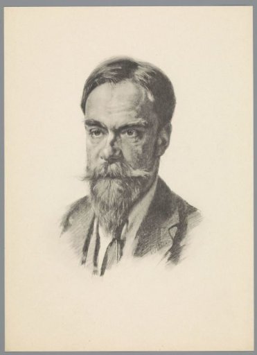 Reproduction after a chalk drawing with a portrait of Frans Coenen Jr.
