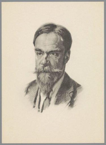 Reproduction after a chalk drawing with a portrait of Frans Coenen Jr.