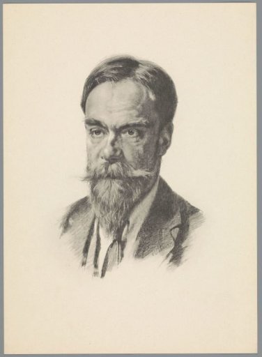 Reproduction after a chalk drawing with a portrait of Frans Coenen Jr.
