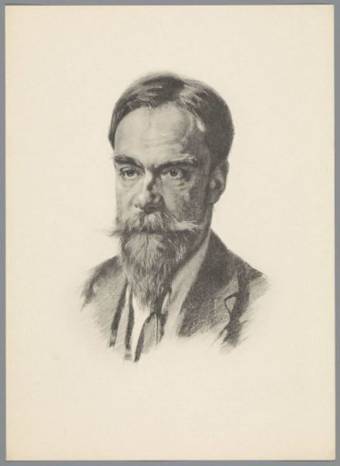 Reproduction after a chalk drawing with a portrait of Frans Coenen Jr.