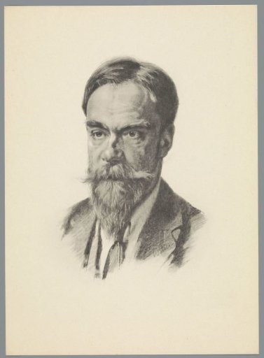 Reproduction after a chalk drawing with a portrait of Frans Coenen Jr.
