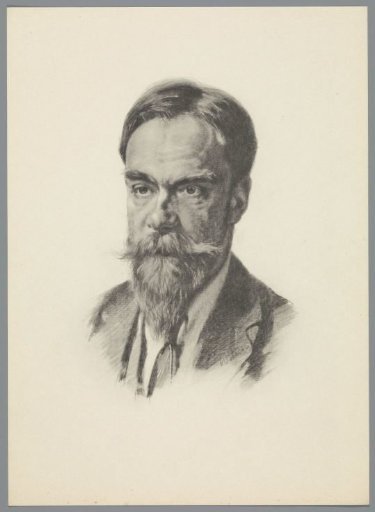 Reproduction after a chalk drawing with a portrait of Frans Coenen Jr.