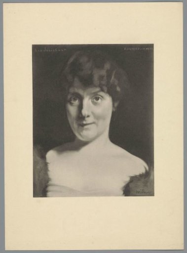 Reproduction after a painting with a portrait of Julia Culp