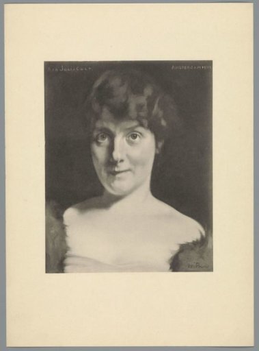 Reproduction after a painting with a portrait of Julia Culp