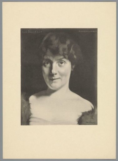 Reproduction after a painting with a portrait of Julia Culp