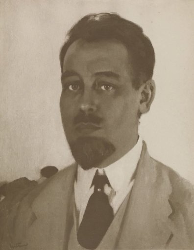 Reproduction after a painting by Willem Witsen of a portrait of a man