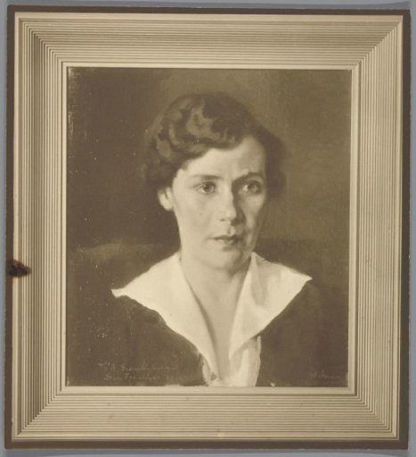 Reproduction after a painting by Willem Witsen of a portrait of Mrs. A. Schultzberg