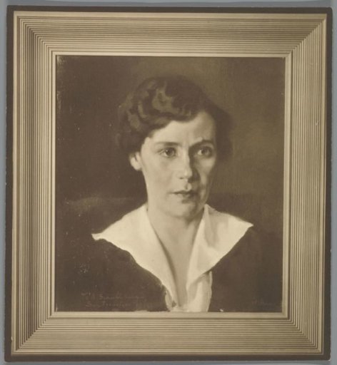 Reproduction after a painting by Willem Witsen of a portrait of Mrs. A. Schultzberg