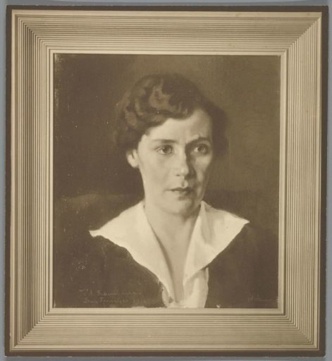 Reproduction after a painting by Willem Witsen of a portrait of Mrs. A. Schultzberg