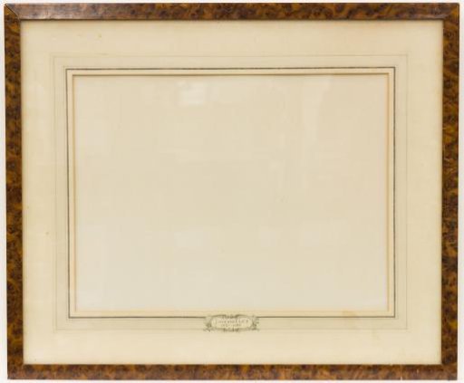 Dutch painted root walnut frame