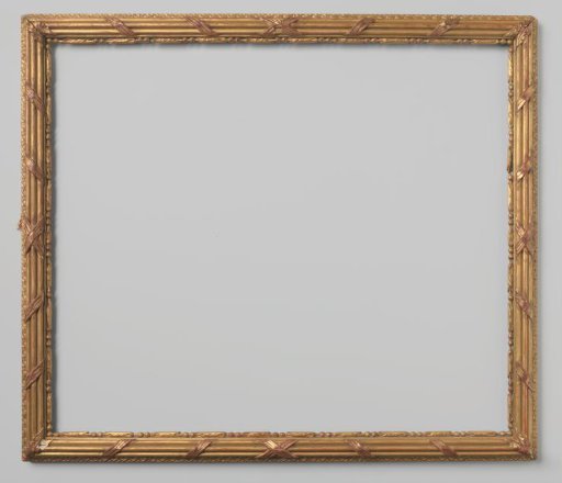 Gilded English fantasy Louis XVI frame with openwork inner edge