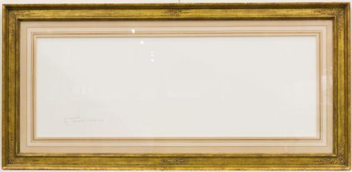 20th-century gilded and carved frame inspired by Italian cassoni