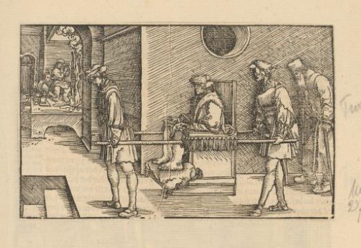 Man with Gout in a Sedan Chair