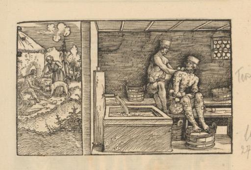 Leper Man and Job Covered with Sores Visited by His Wife