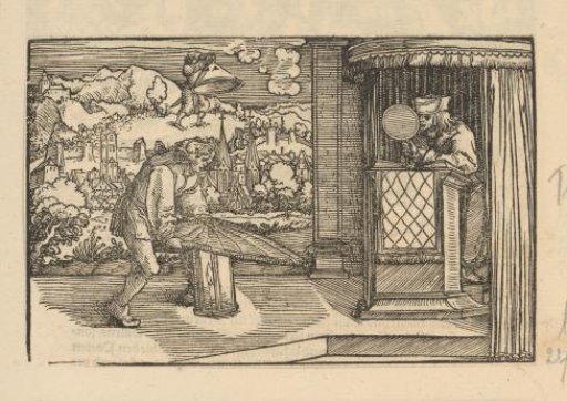 Three men attempting to hide light and a city