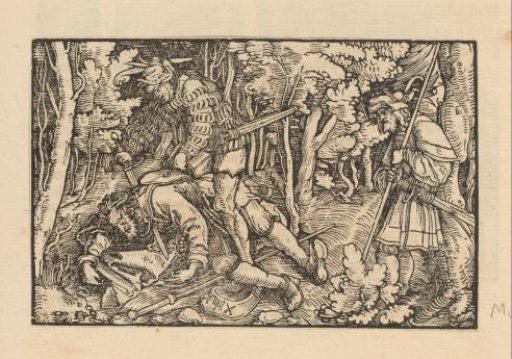 Landscape with the murder of a pilgrim by two armed men